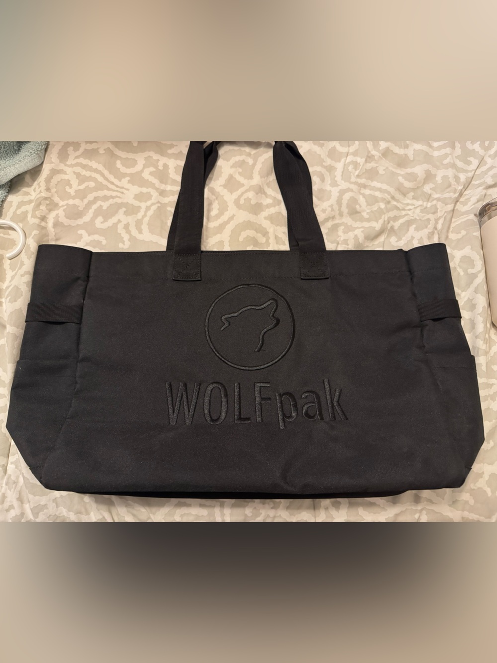 WOLFpak Black Canvas Tote Bag